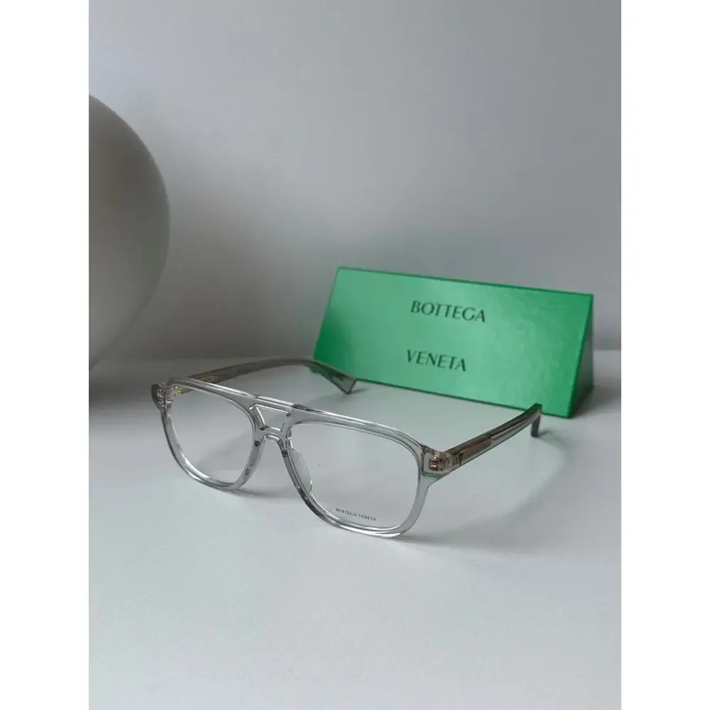 NEW Bottega Veneta BV1294O Grey Aviator Eyeglasses Frames